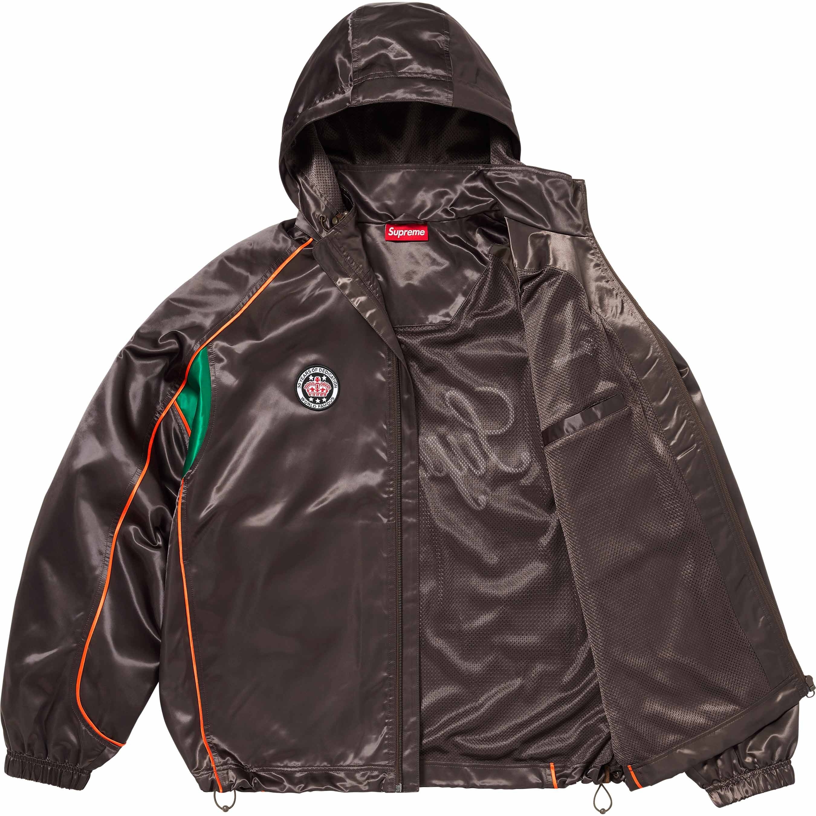 Satin Hooded Track Jacket view 9